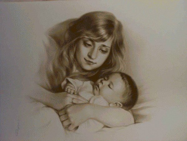 Рисунок мамы для срисовки