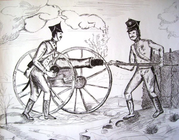 Бородинское сражение 1812 карандашом