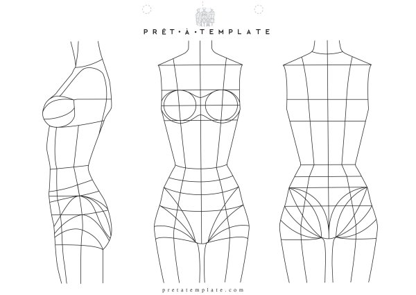 Женщина карандашом в полный рост