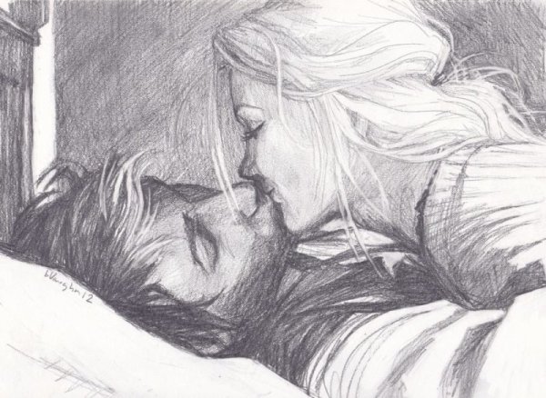 Он и она карандашом