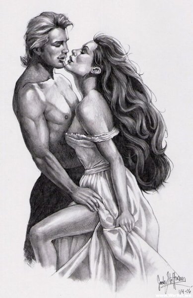 Мужчина и женщина нарисованные