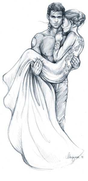 Мужчина и женщина набросок