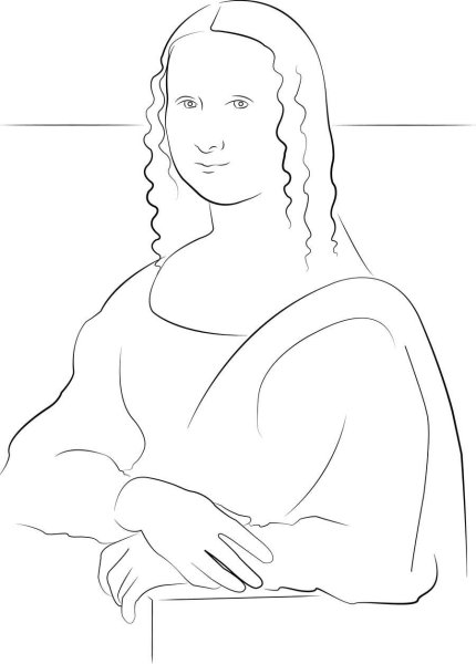 Портрет Мона Лиза карандашом