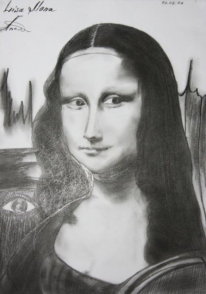 Портрет моны Лизы набросок