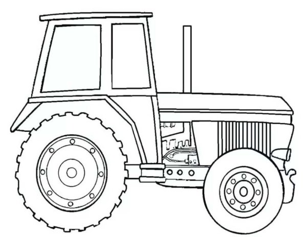 Раскраска трактор ЮМЗ-6