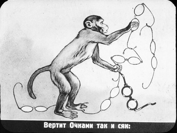 Иллюстрация к басне Крылова мартышка