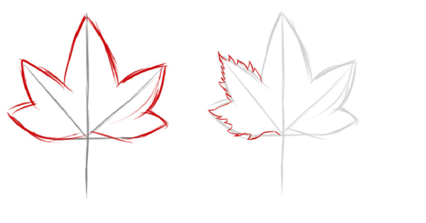 Лист клёна рисунок