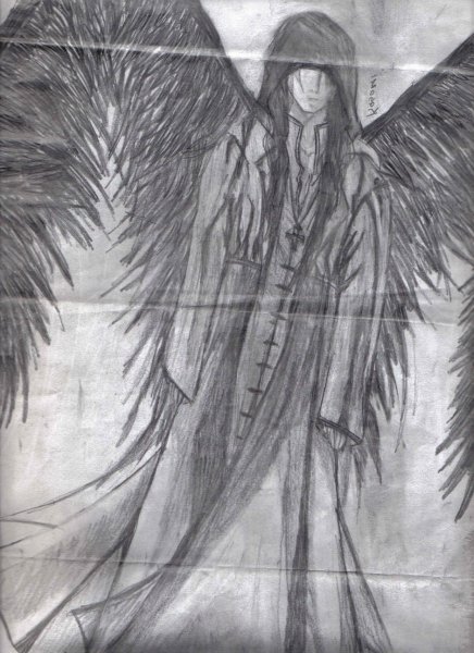 Падший ангел карандашом