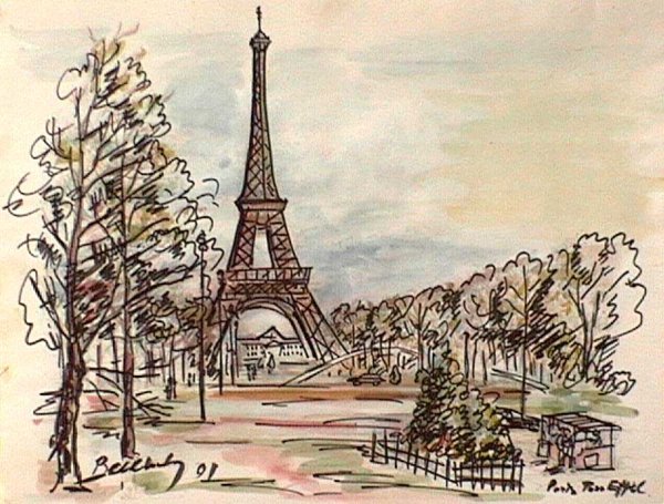 Париж карандашом