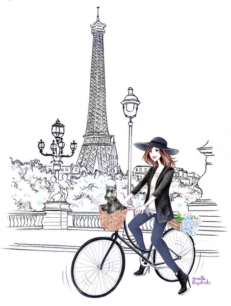 Париж рисунок простым карандашом