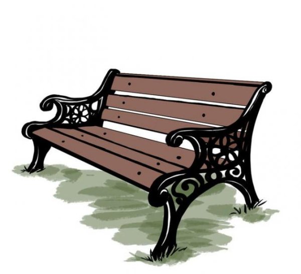 Зарисовка скамейки