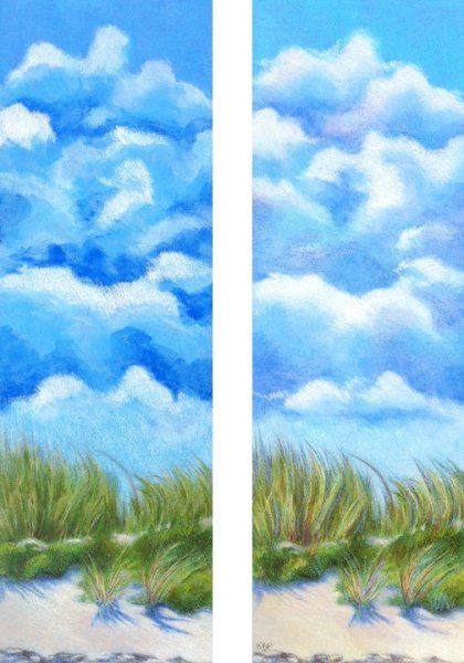 Небо цветными карандашами