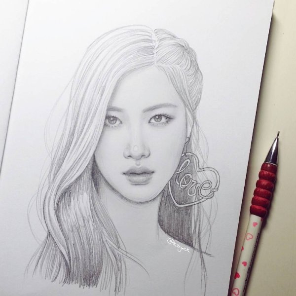 Розе Блэк Пинк для срисовки