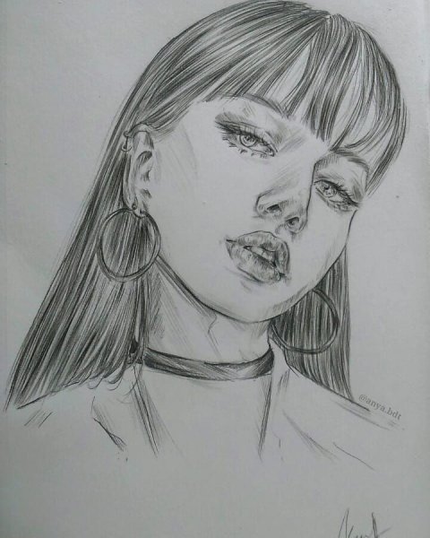 Блэк Пинк лиса портрет