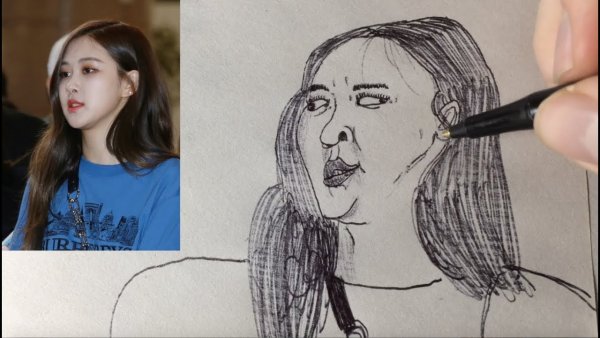 Блэк Пинк карандашом