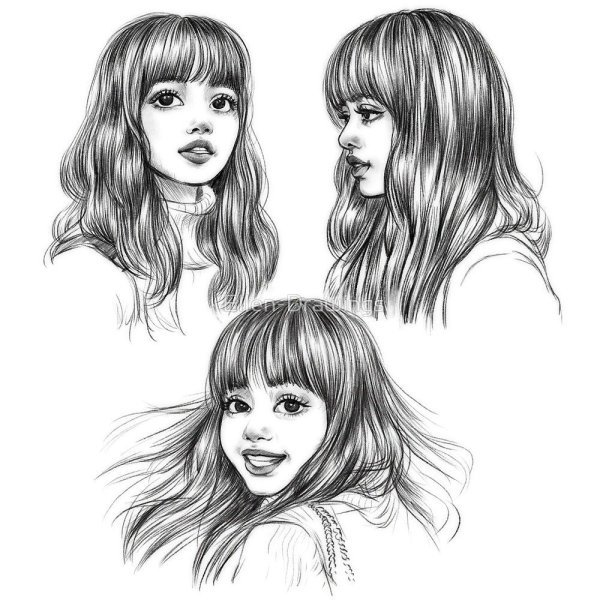 Блэк Пинк лиса портрет