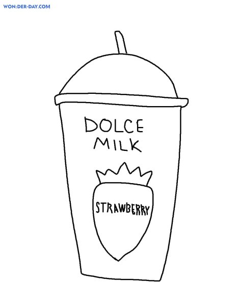 Раскраска косметика Дольче Милк