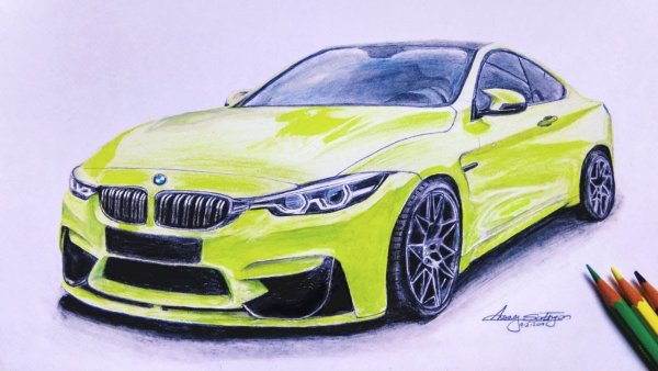 BMW m4 карандашом