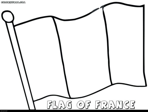 Флаг для раскрашивания детям