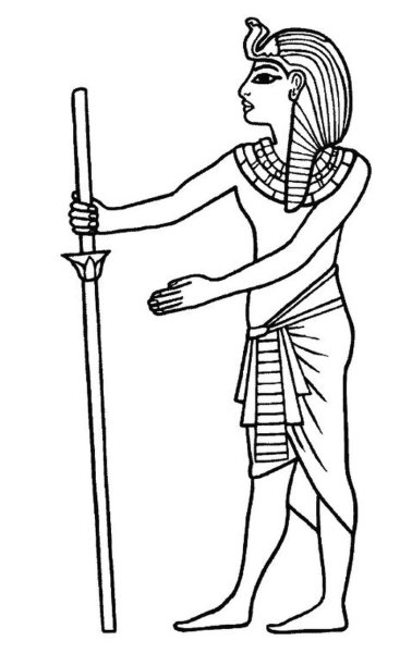 Маска фараона Тутанхамона рисунок