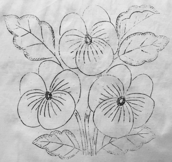 Цветочки карандашом