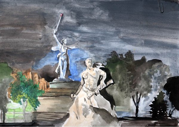Живопись Родина Мамаев Курган Волгоград