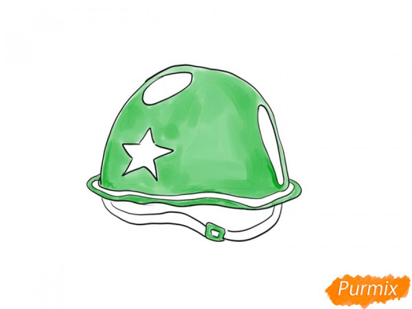 Каска Военная рисунок