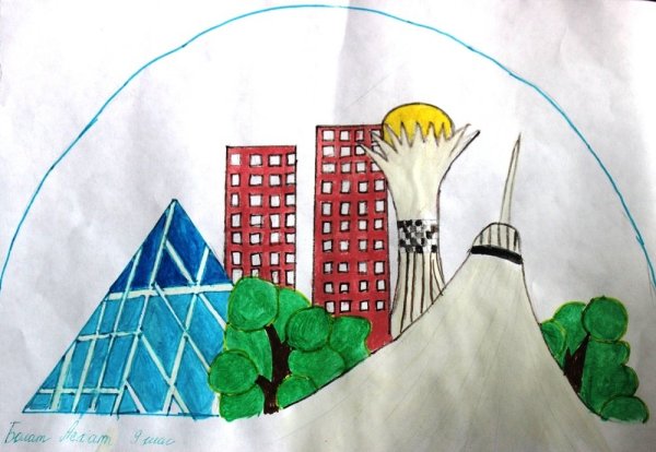 Байтерек Казахстан рисунок