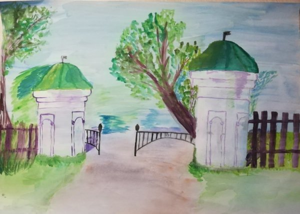 Усадьба Ясная Поляна рисунок