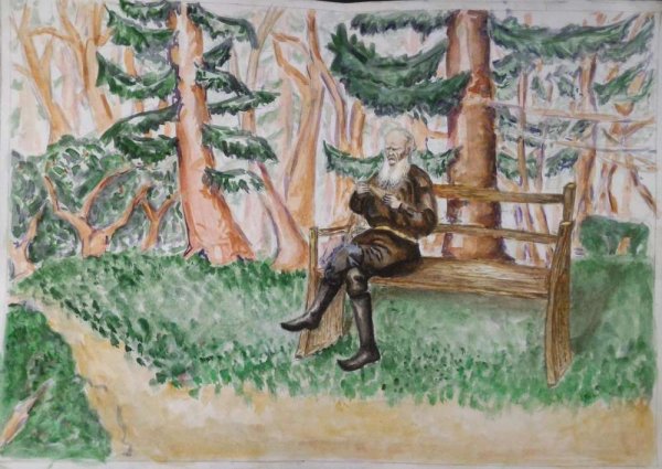 Рисунок Ясной Поляны на конкурс