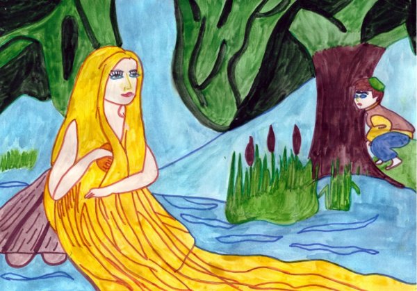 Рисунок Су анасы Габдулла Тукай