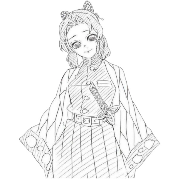 Раскраска клинок рассекающий демонов Шинобу