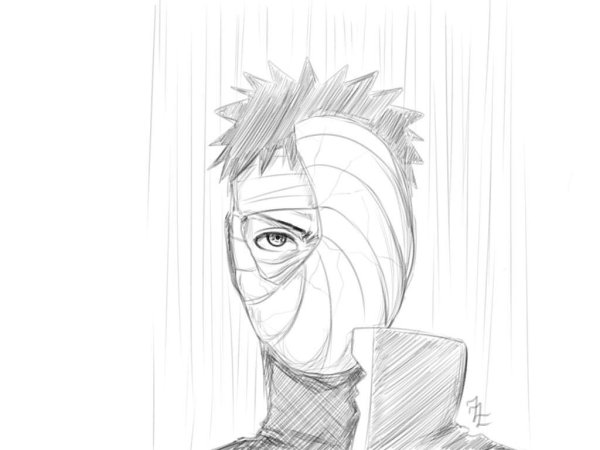 Обито рисунок Тоби