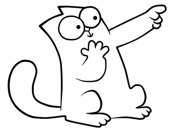 Кот Саймона. Раскраска