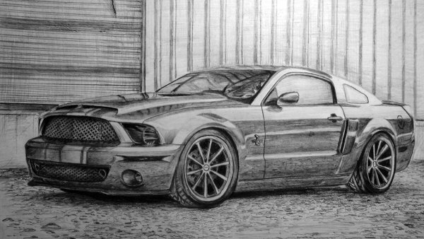 Рисунок Форд Мустанг Шелби gt 500