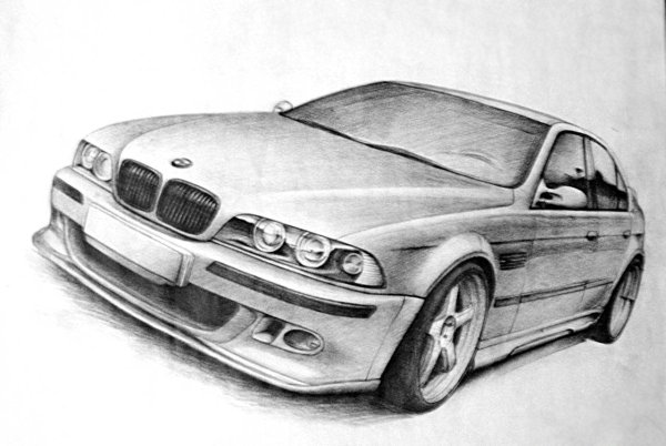 BMW e39 рисунок