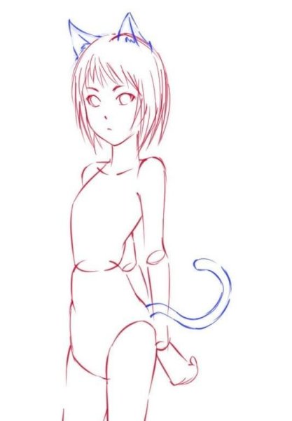 Рисунки для срисовки карандашом аниме в полный рост