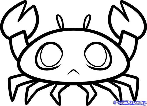 Крабик карандашом