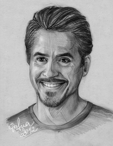 Портрет рисунок Тони Старк