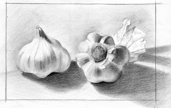 Овощи карандашом