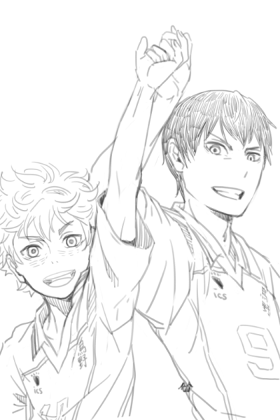 Кагеяма волейбол чёрно белый