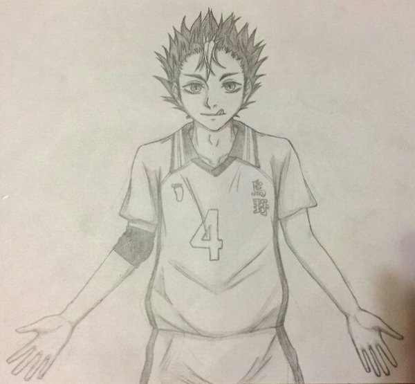 Рисунки карандашом аниме волейбол