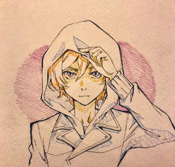 Чуя Накахара аниме скетч