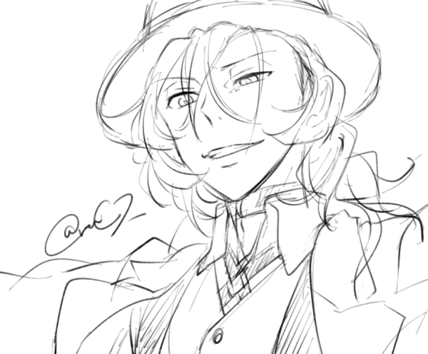 Чуя Накахара скетч