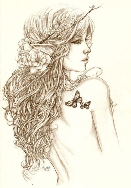 Девушка рисунок