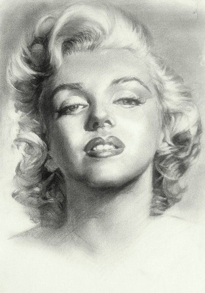 Мэрилин Монро портрет карандашом
