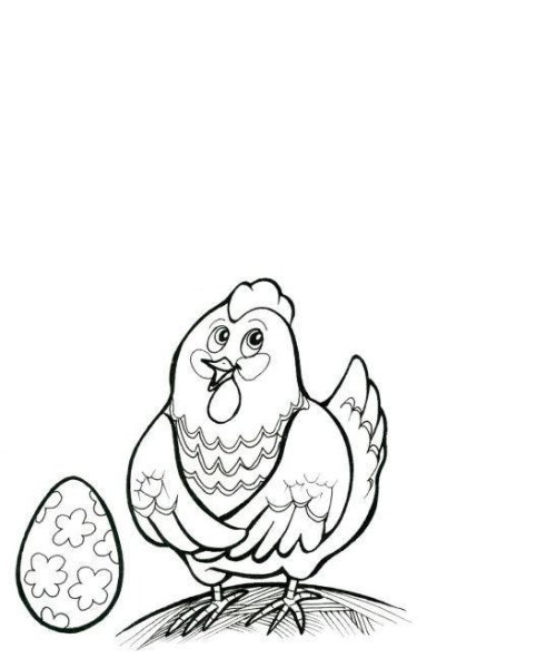 Курочка Ряба персонажи раскраска