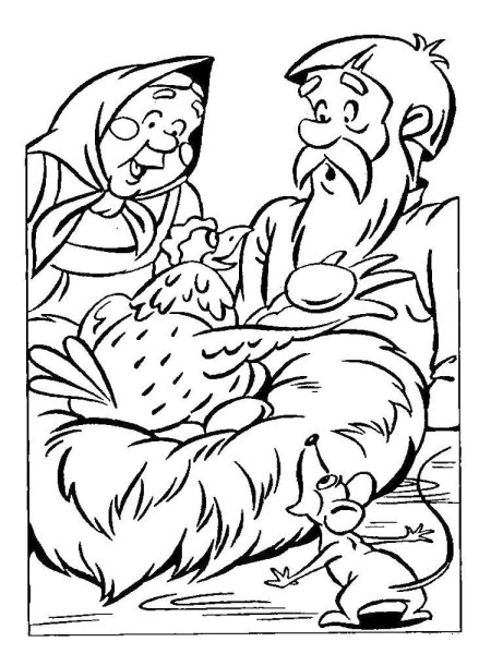 Курочка Ряба Раскрашенная