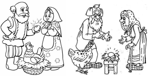 Курица раскраска для детей