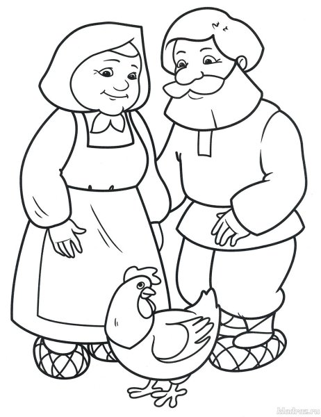 Курица раскраска для детей